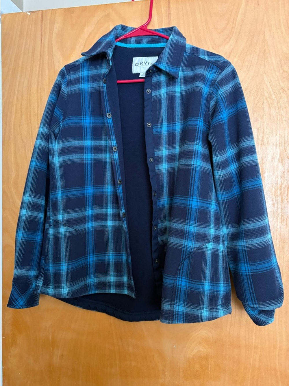 Orvis Navy & Teal Plaid Shirt Jacket